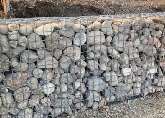ISO45001 Zn-5 Al Galvanized Welded Wire Mesh lambrisse pour le mur de soutènement de Gabion