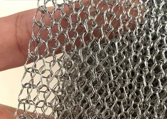 Résistance tricotée multi d'alcali de Mesh Flat Type de fil d'acier inoxydable de fil