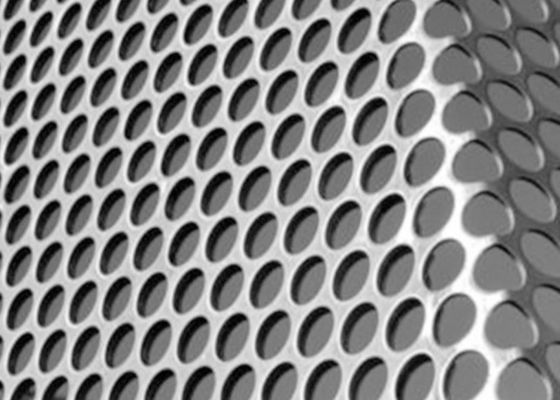 Plaque métallique perforée à motif trou rond pour applications lourdes