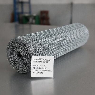 Écran en treillis métallique tissé agricole Largeur 1 Mètre Poids 0,5 Kg Par Mètre Carré Durable et pour les applications industrielles