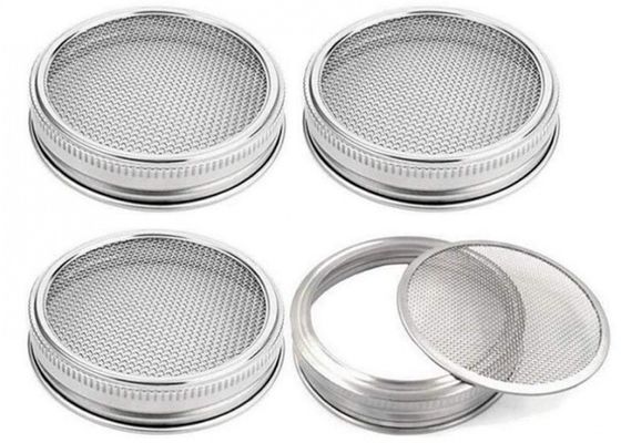 Écran rond en métal de 304SS Mason Jar Sprouting Lids With se rouillant non