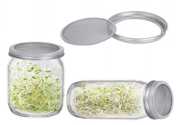 Écran rond en métal de 304SS Mason Jar Sprouting Lids With se rouillant non