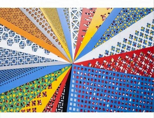 En aluminium encoché d'écran perforé par trou en métal perforé lambrisse des couleurs multiples