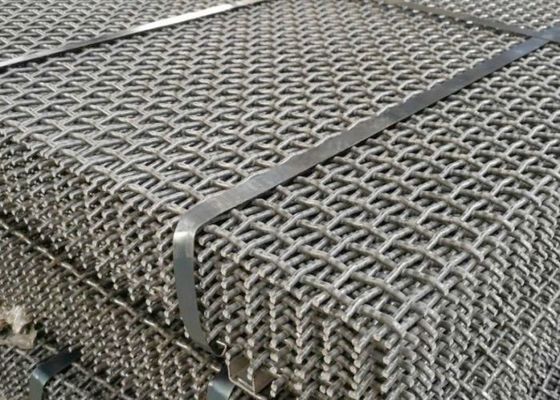 Écran de treillis métallique tissé résistant à la corrosion avec treillis carré pour écran vibrant de type crochet à 30° 180°