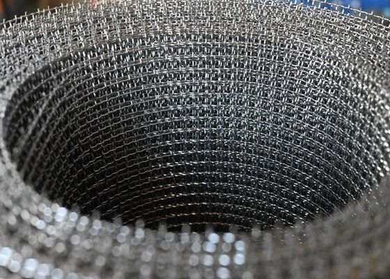 Écran de treillis métallique en acier inoxydable recouvert d'époxy noir avec une résistance élevée à la corrosion pour diverses applications