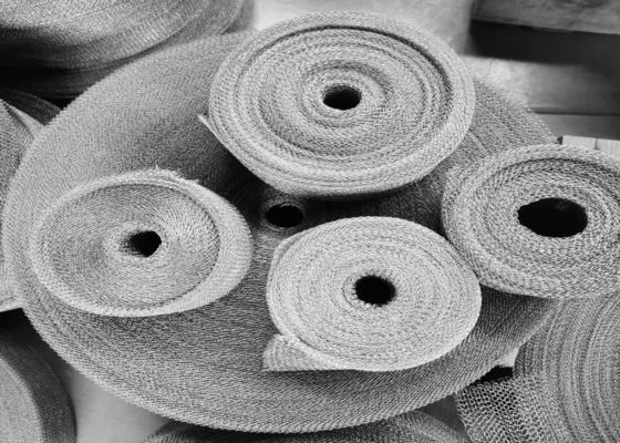 ISO 9001 Maillage en fil tricoté en acier inoxydable pour les éléments filtrants