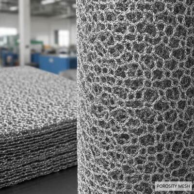 Porosité Maille tricotée de 40 à 90 pour cent présentant une forme de trou irrégulière utilisée dans les cartouches de filtration et les barrières de protection