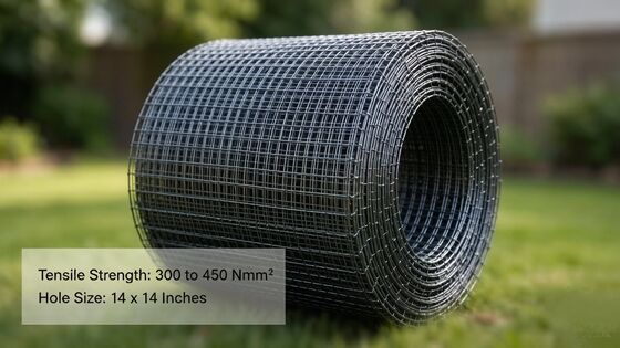 Rouleaux de mailles soudés galvanisés avec soudage électrique et résistance à la traction de 300 à 450 N/mm2 pour clôtures de cour