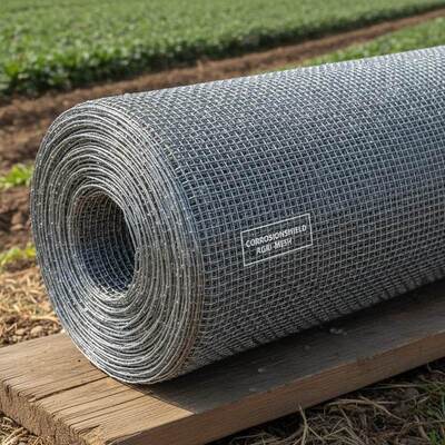 Écran de treillis métallique tissé en argent construit pour une résistance élevée à la corrosion agricole et une longévité accrue dans des conditions difficiles