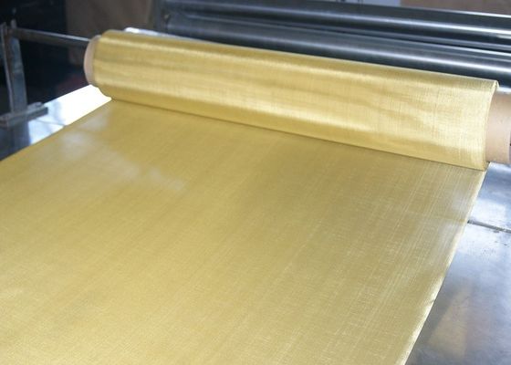 Haut tissu en laiton décoratif lumineux 1m-50m de Mesh Roll Woven Wire Screen de fil