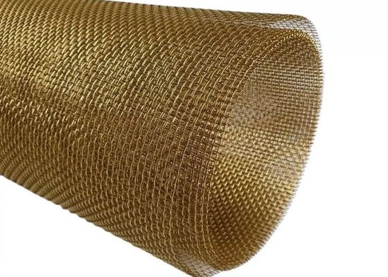 Maille en laiton en laiton tissée par plaine de 2-200 mailles de tamis filtrant résistante à la chaleur