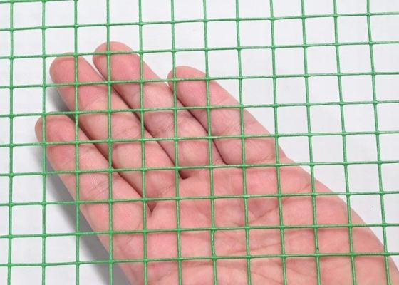 Maillage de fil de fer soudé en PVC revêtu de trous carrés de 1/4