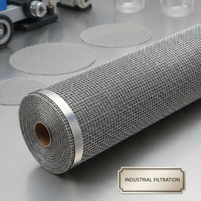 Maille filtrante durable en acier inoxydable fabriquée à partir de matériaux SS304 et SS316 pour des applications industrielles de tamisage et de filtration