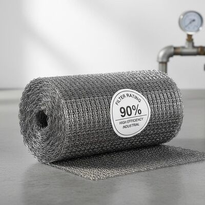 Filtrage de 90% de treillis métallique tricoté avec un diamètre de fil de 002 mm à 20 mm, assurant une haute efficacité de filtration pour l'industrie