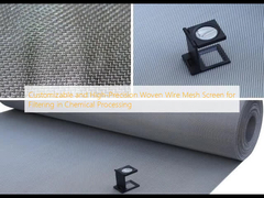 Écran de treillis métallique tissé personnalisable et de haute précision pour le filtrage dans le traitement chimique